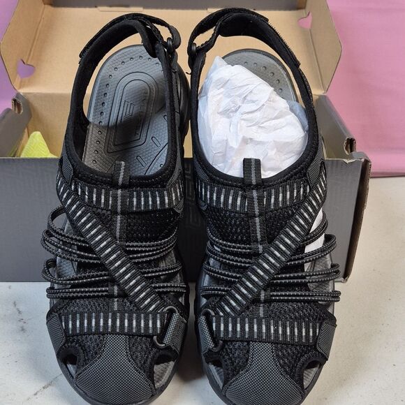 tek gear Shoes - Tek Gear Kira 8 Black Sport Sandal - New